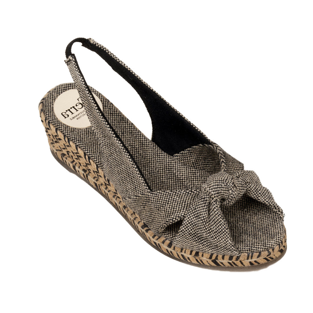 MARGARET Black | TIERRA Collection | espadrilles wedges - Badt and Co