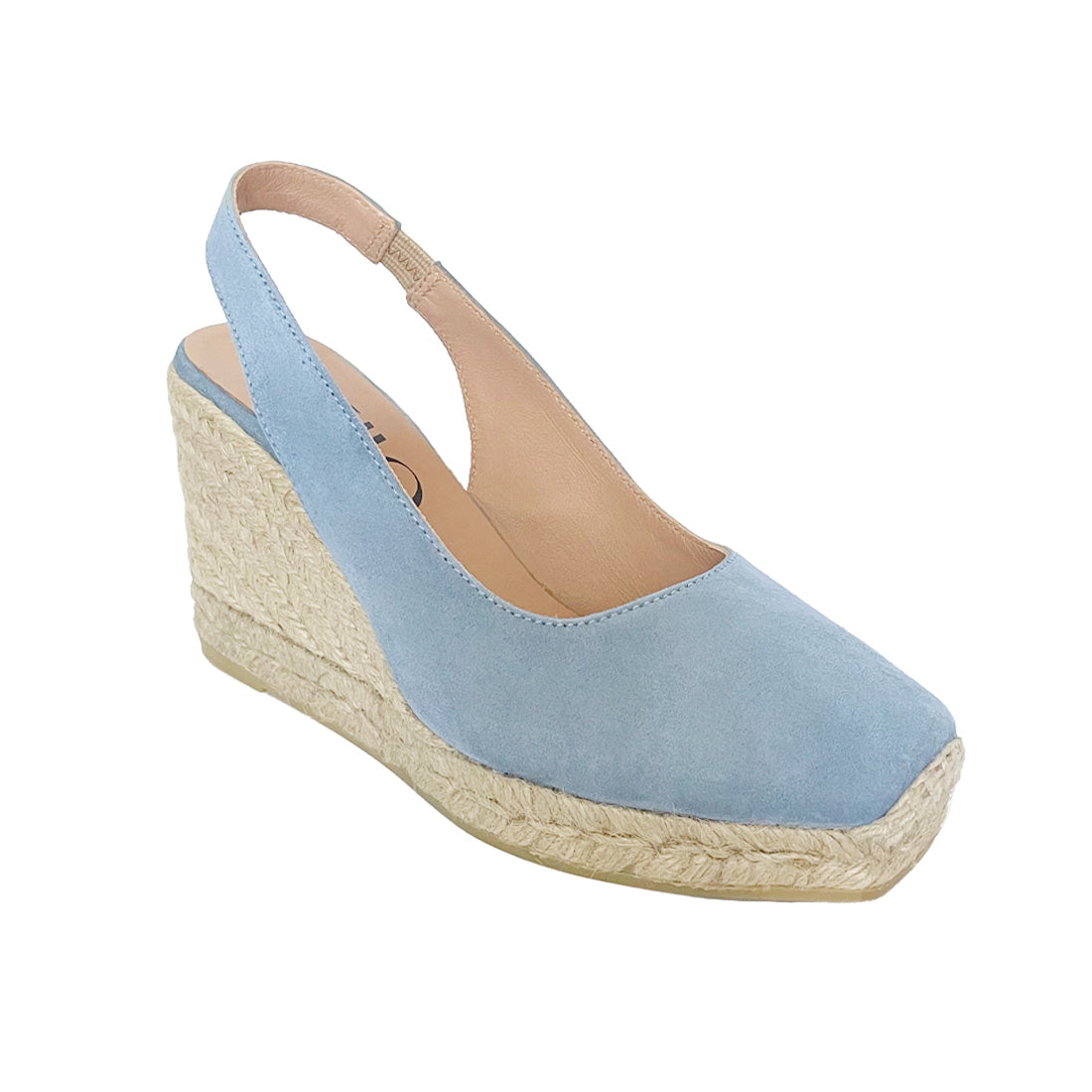 Light Blue espadrilles wedges handcrafted comfortable shoes