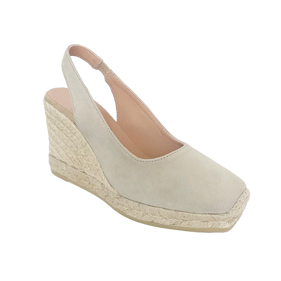 Nude espadrilles wedges handcrafted comfortable shoes