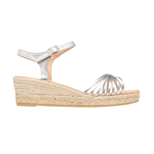 CINNAMON Silver espadrilles - Badt and Co - singapore